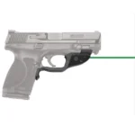 Crimson Trace Laserguard for S&W M&P M2, mounted under pistol with green laser beam