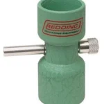 Redding Model No. 5 Powder Trickler, green upright body with silver dispensing tube