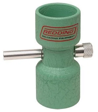 Redding Model No. 5 Powder Trickler, green upright body with silver dispensing tube