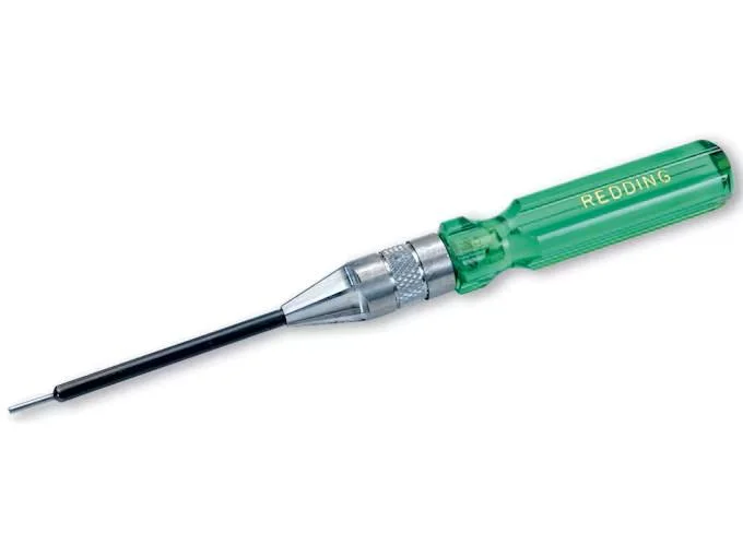 primary-33711 Redding Piloted VLD Chamfer Tool, green handle with silver collar and black tapered tip