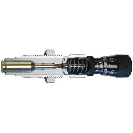 Redding Competition Rifle Seating Die, cutaway side view showing internal parts and black dial