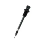Redding 7mm Carbide Size Button Kit, black and silver rod-shaped component in angled view
