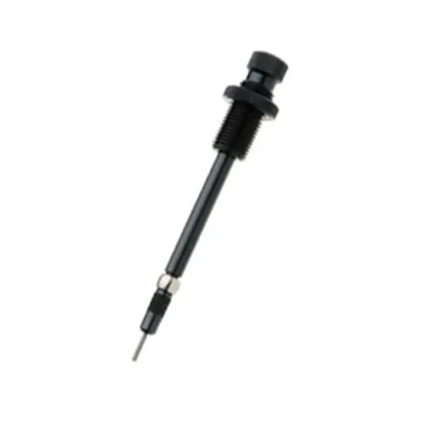 Redding 7mm Carbide Size Button Kit, black and silver rod-shaped component in angled view