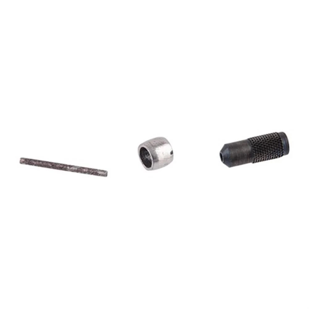 primary-33870 Redding Carbide Neck Sizing Button Kit 25 Cal with rod, silver button and black threaded fitting