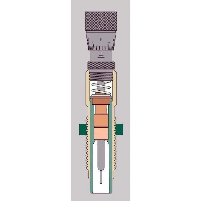 primary-33903 Redding Competition Bushing Neck Sizer Die Only .24 Nosler, vertical cutaway diagram of die internals