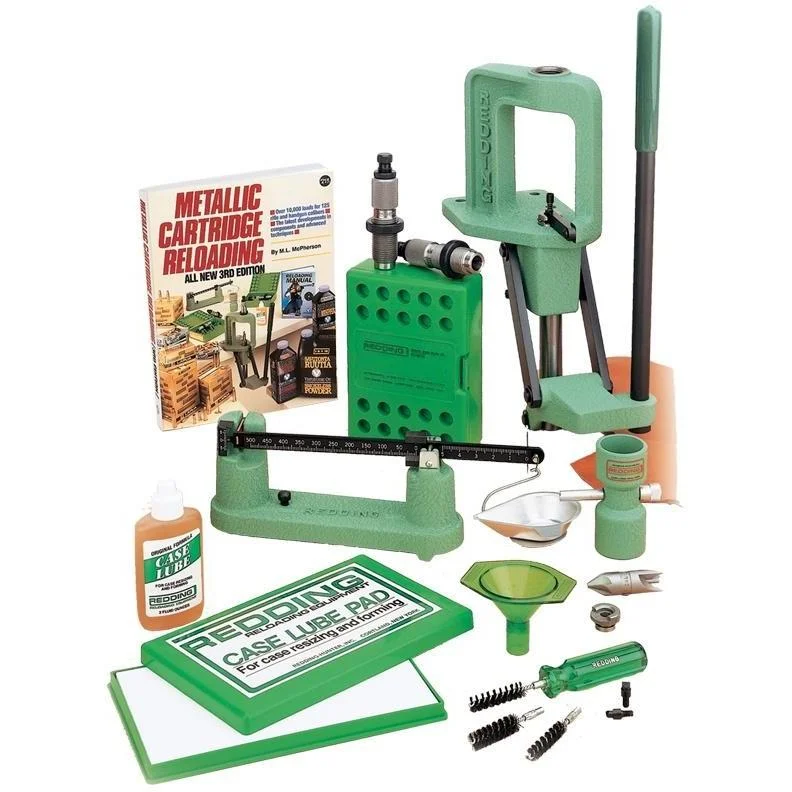 primary-33914 Redding Big Boss Pro-Pack, green reloading press with tools and accessories