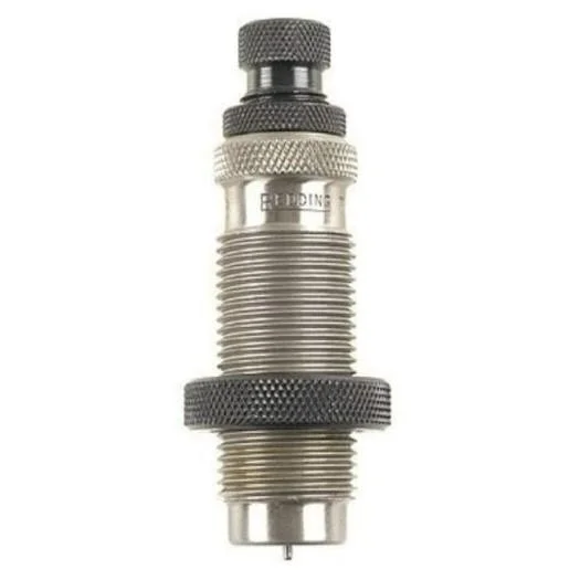 Redding 6mm GT Type-S Full Length Bushing Sizing Die, silver die with knurled rings