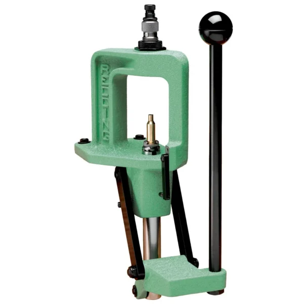 Redding Big Boss Reloading Press, front angled view of green press with black handle