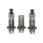 Redding Carbide Pro Series Die Set, three silver dies shown upright