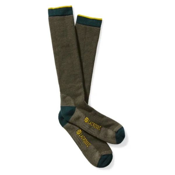 Lacrosse Footwear Inc. LaCrosse Men's Merino Midweight Sock Over the Calf OD Green L