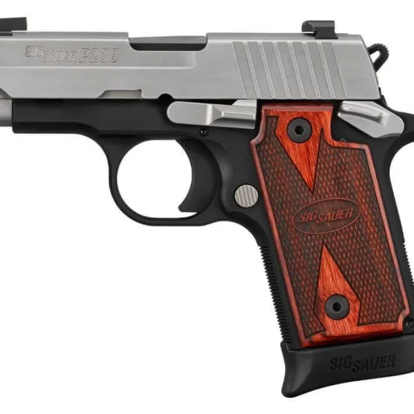 Sig Sauer P238 Handgun .380 Auto 6rd(1) & 7rd(1) Magazines 2.7" Barrel Two Tone Finish Manual Safety