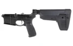 Bravo Company BCM Complete Lower with SOPMOD 1 CM black left-side view with grip and stock