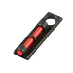 HiViz Red Flame Bead, angled view of black shotgun sight with red fiber-optic insert