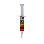 G96 Rapid Fire Gun Grease syringe upright with labeled barrel, white plunger and narrow tip