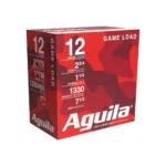 Aguila High Velocity Field Shotshells red ammunition box, angled front view with white branding