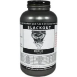 Shooters World 300 Blackout Rifle Powder 1lb, black bottle with white Blackout Rifle label