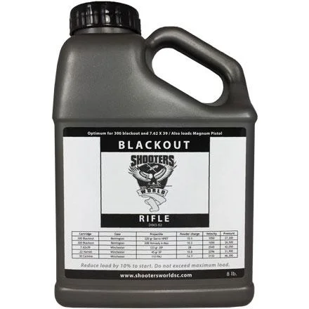 primary-34540 Shooters World 300 Blackout Rifle Powder black jug with handle, front view