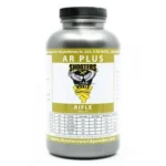 Shooters World AR Plus Powder, front view of bottle with black cap and green label