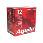 Aguila High Velocity Field Shotshells, red ammunition box in front angled view