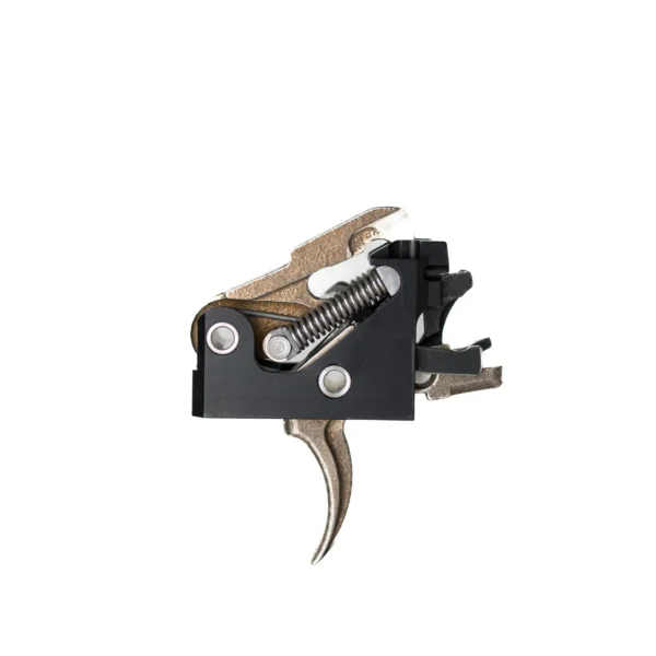 Fostech Echo ARII Trigger for AR-15 Platform, black and silver side view with exposed springs