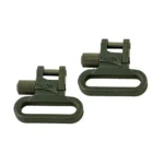 Outdoor Connection Talon Swivel with Lock, two dark green swivels with locking knobs