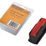 Henry Long Ranger Rifle Magazine, black magazine with red follower beside retail package