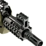 Kel-Tec RFB Riser, top angled view of black rail riser mounted on a firearm