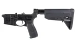 Bravo Company BCM CMPLT LWR MK2 RMS MOD 0 BLK BLEM, right side with black grip and stock