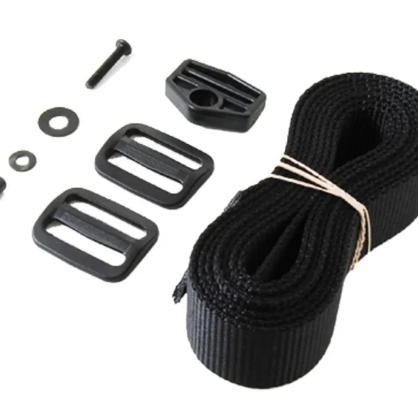 Kel-Tec PLR-16 single point sling, black strap with buckles, washers and mounting hardware