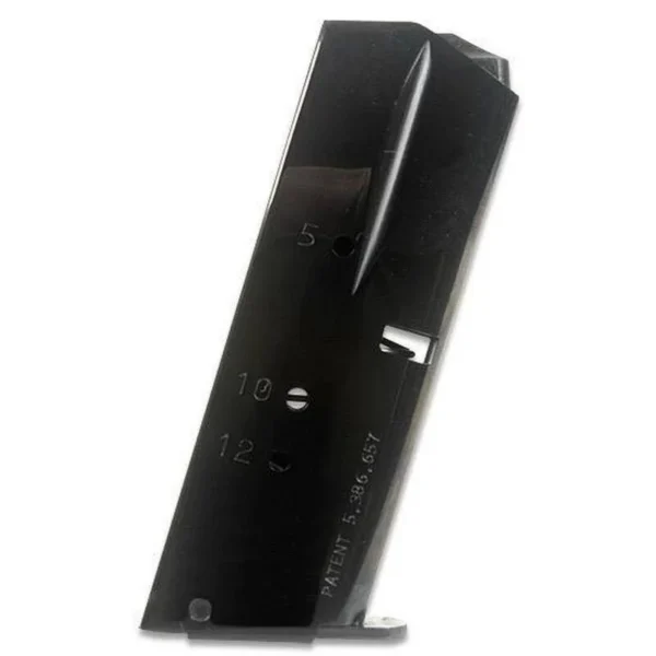 Kel-Tec P11/P15 Handgun Magazine, black angled front view with numbered witness holes