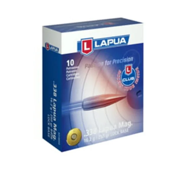 Lapua Ammunition Lapua Rifle Ammo 338 Magnum 250gr Lock Base FMJBT bx/10