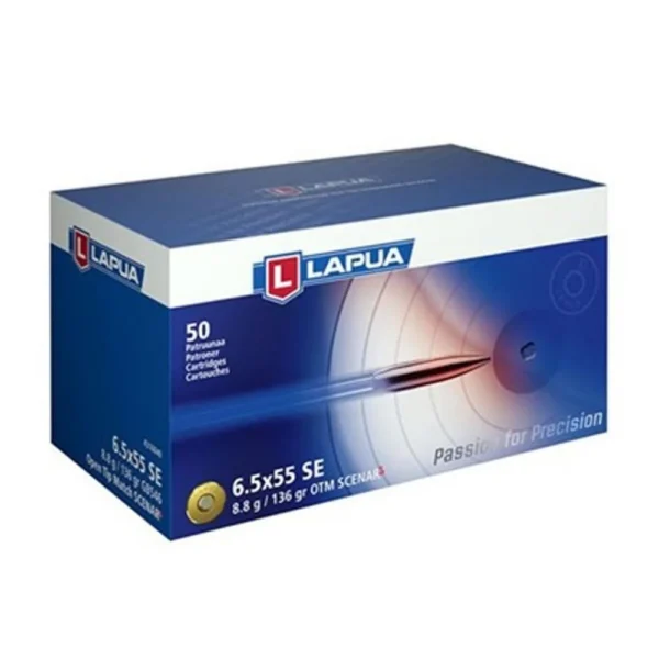 Lapua Ammunition Lapua Rifle Ammo 6.5x55 Swede136 gr Scenar-L OTM bx/50
