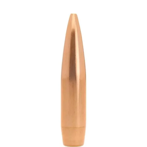 Lapua Scenar-L OTM copper-coloured rifle bullet, upright side view