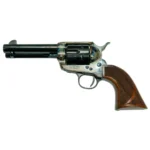 EMF Great Western II Premier Revolver, side view with blued barrel, case-colored frame and wood grip