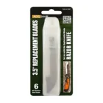 ACCUSHARP 3.5" REPLACEMENT BLADES OR, six blades in black and green retail packaging