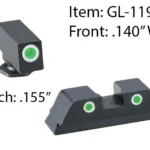 Ameriglo Classic Tritium Night Sight Set 3-Dot for Glock 20 21 29 30 31 32 36 40 41