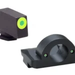 Ameriglo Ghost Ring Night Sight Set, black front and rear sights with green inserts