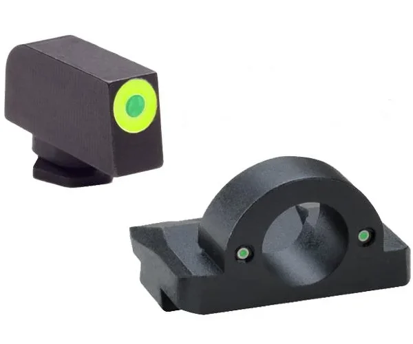 Ameriglo Ghost Ring Night Sight Set for Glock Models 17.19.26 - Green Outline