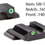 Ameriglo Classic Style Night Sight Set for S&W M&P Shield / Front Tritium - Green / Front Outline - White / Rear Tritium