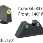 Ameriglo Amerigo Custom Combination Tall Suppressor Height Set - All Glock Models Except 42 43 / Front Tritium - Green /