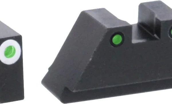 Ameriglo Green Tritium Round Outline White .315/black .392 for Glock TallSuppressor