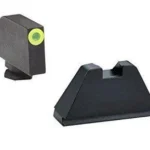 Ameriglo Tritium Tall Sights, black front and rear sights with lime green front outline