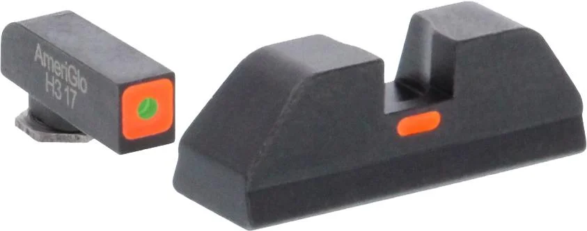 primary-34932 Ameriglo Green Tritium Outline Orange Square (non trit) REAR for Glock Gen 5