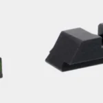 Ameriglo Green Fiber Front Black Rear, front and rear sights with green inserts