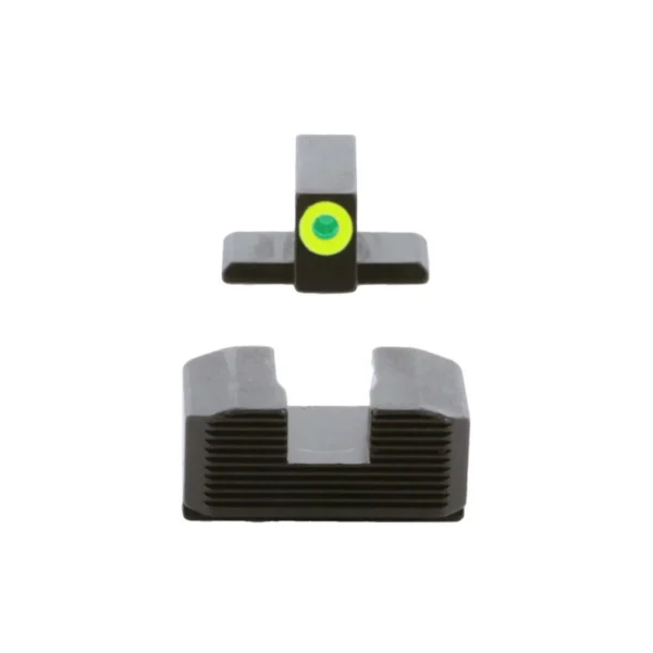 Ameriglo Green Tritium LumiGreen Outline Front Black Serrated Rear Hellcat OSP