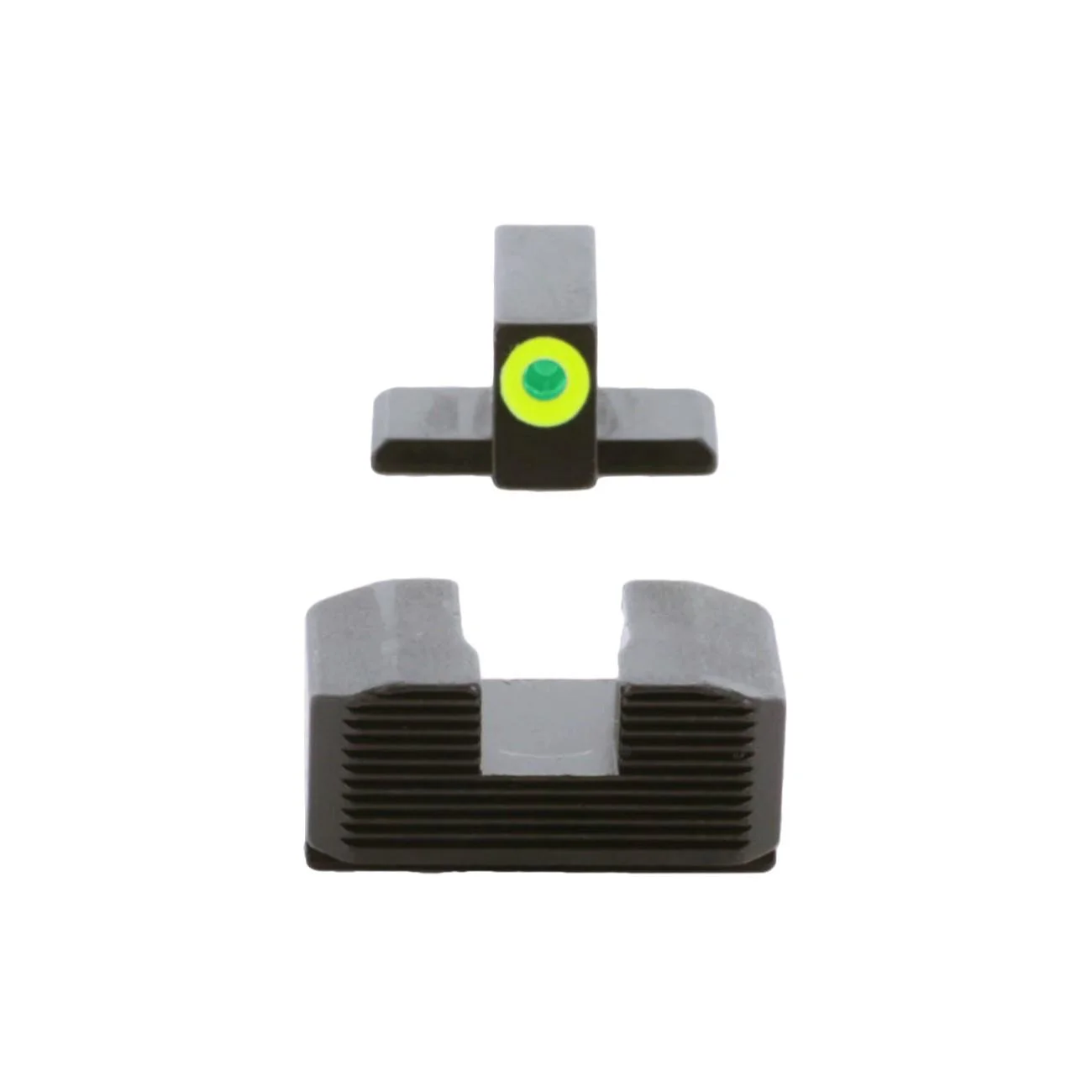 primary-34937 Ameriglo Green Tritium LumiGreen Outline Front Black Serrated Rear Hellcat OSP
