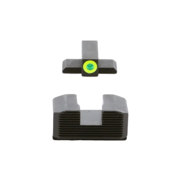 Ameriglo Green Tritium LumiGreen Outline Front Black Serrated Rear Hellcat Standard