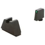 Ameriglo 4XL Tritium Night Sight Set, black front and rear sights with green front dot