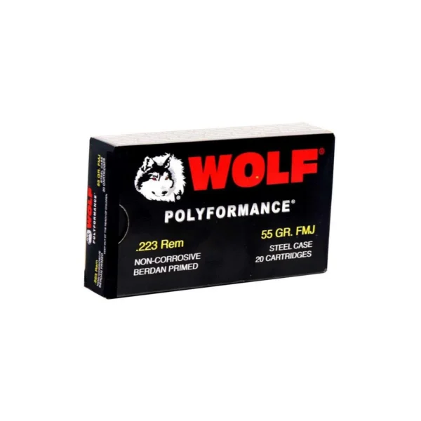 Wolf Performance Ammunition Wolf WPA Military Polyformance Rifle Ammunition .223 Rem 55 gr FMJ 3241 fps - 500/ct