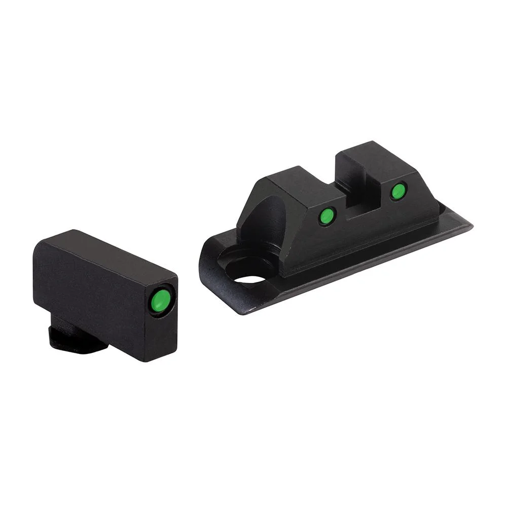 primary-35012 Ameriglo Optic Compatible Sight Set for Glock Gen 5 A-Cut Green with Black Front and Back